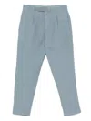 Dell'oglio Pleated Tapered-leg Trousers In Blue