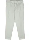 Dell'oglio Mid-waist Tapered Chino Trousers In Green