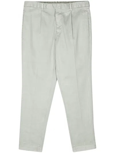 Dell'oglio Mid-waist Tapered Chino Trousers In Green