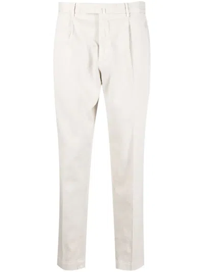Dell'oglio Pleated Tapered-leg Trousers In Neutrals