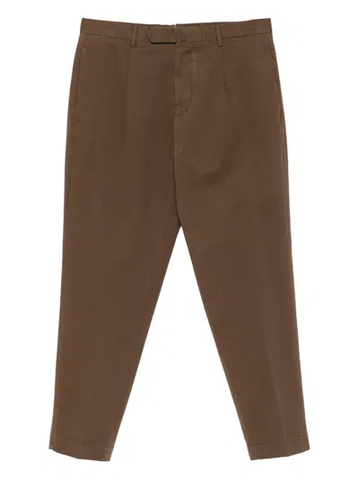 Dell'oglio Pleated Trousers In Brown