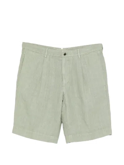 Dell'oglio Pleated-detail Tailored Shorts In Green