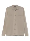 Dell'oglio Pocket Button Shirt In Neutral