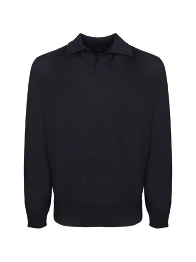 Dell'oglio Polo-collar Sweater In Blue