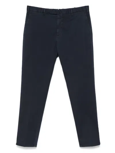 Dell'oglio Pressed-crease Chino Trousers In Black