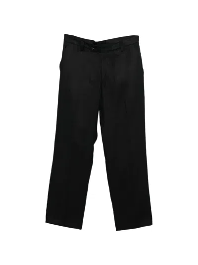 Dell'oglio Pressed-crease Straight-leg Trousers In Black