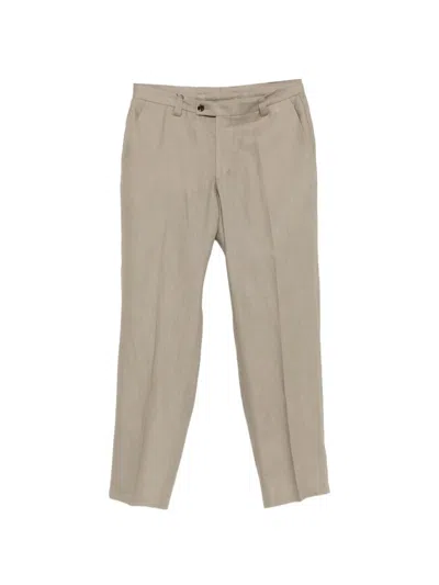 Dell'oglio Pressed-crease Trousers In Gray