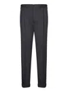Dell'oglio Tailored Wool Trousers With Elegant Fit And Versatile Style In Black