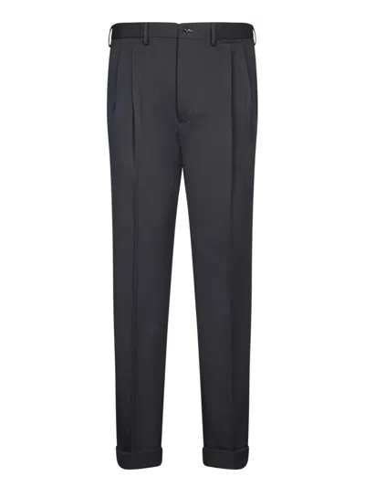 DELL'OGLIO DELL'OGLIO REFINED BLACK TROUSERS