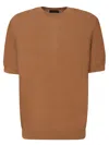 Dell'oglio Classic Cotton T-shirt In Brown