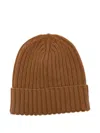 Dell'oglio Ribbed Beanie In Brown