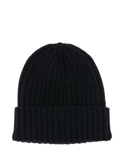 Dell'oglio Ribbed Beanie Hat In Blue