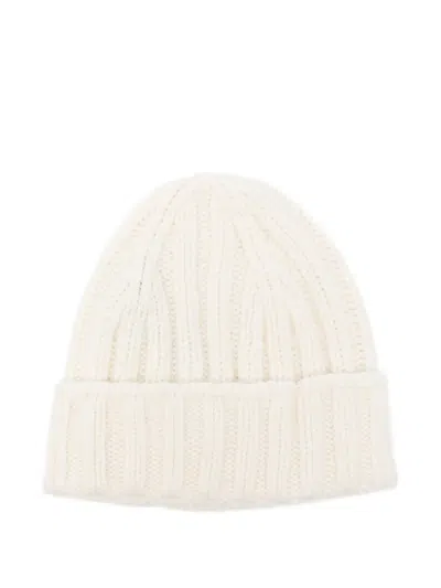 Dell'oglio Ribbed Beanie Hat In Neutral