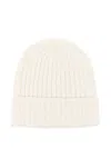 Dell'oglio Ribbed Beanie Hat In White
