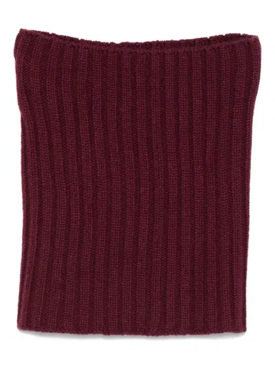 Dell'oglio Ribbed Cashmere Neck Warmer In Burgundy