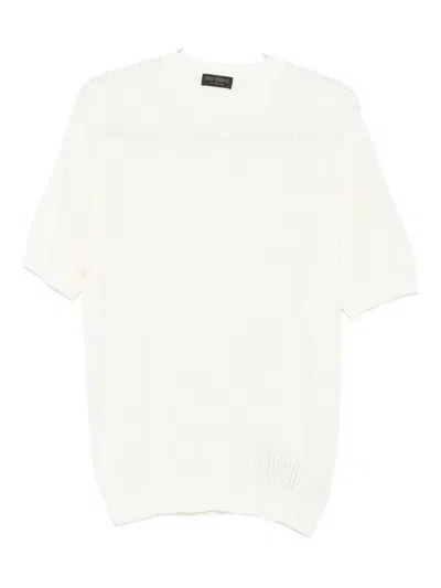 Dell'oglio Ribbed Cotton T-shirt In White