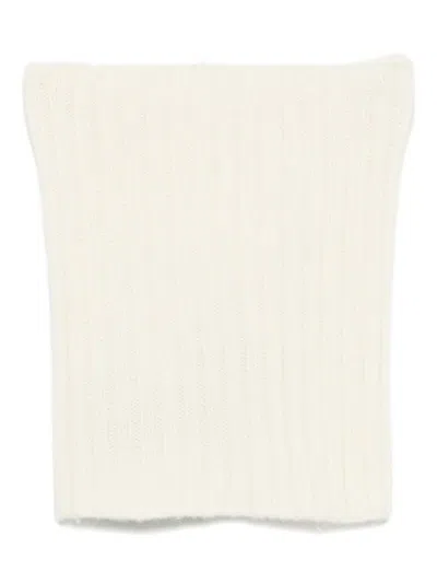 Dell'oglio Ribbed Neck Warmer In White