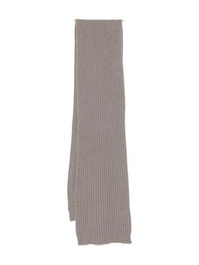 Dell'oglio Ribbed Scarf In Gray