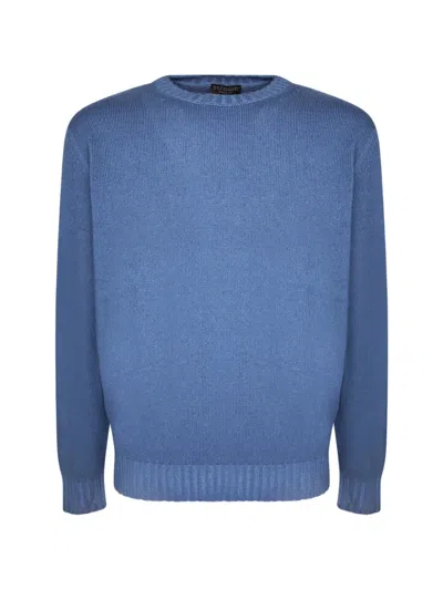 Dell'oglio Ribbed-trim Sweater In Blue