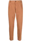 Dell'oglio Riccardo Cotton Straight-leg Trousers In Braun