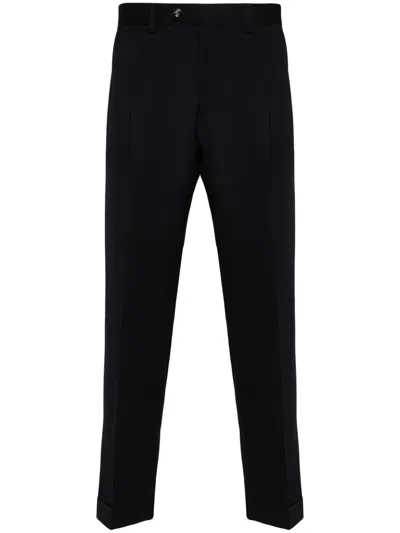 Dell'oglio Robert Mid-rise Straight-leg Trousers In Blue