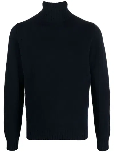 Dell'oglio Roll-neck Knit Jumper In 蓝色