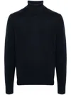 Dell'oglio Roll-neck Knit Jumper In Blue