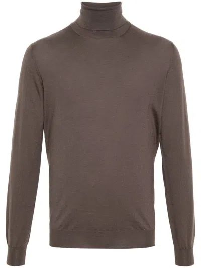 Dell'oglio Roll-neck Knit Jumper In Grey