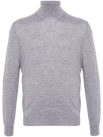 Dell'oglio Roll-neck Knit Jumper In Grey