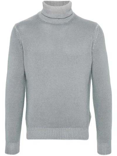 Dell'oglio Roll-neck Knit Jumper In Grey