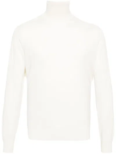 Dell'oglio Roll-neck Knit Jumper In White