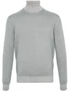 Dell'oglio Roll-neck Knitted Jumper In Grey