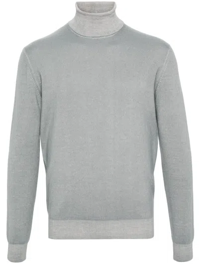 Dell'oglio Roll-neck Knitted Jumper In Grey
