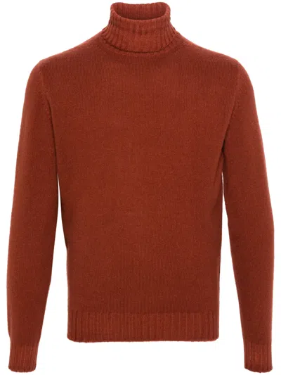 Dell'oglio Roll-neck Long-sleeve Jumper In Orange