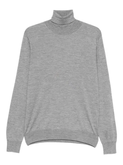 Dell'oglio Roll-neck Long-sleeve Sweater In Gray