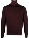 Dell'oglio Roll-neck Merino Wool Jumper In Red