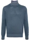 Dell'oglio Roll-neck Wool Blend Jumper In Blue