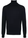 Dell'oglio Roll-neck Wool Blend Jumper In Blue