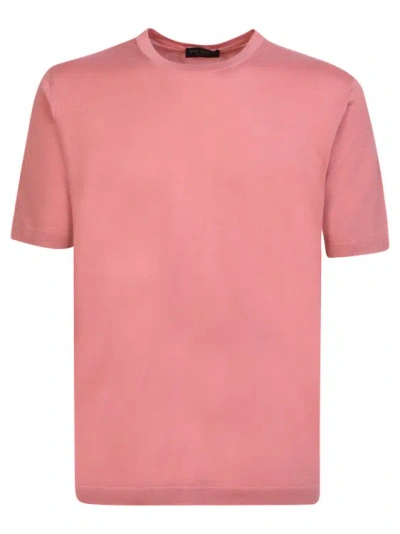 Dell'oglio Salmon Cotton T-shirt In Pink