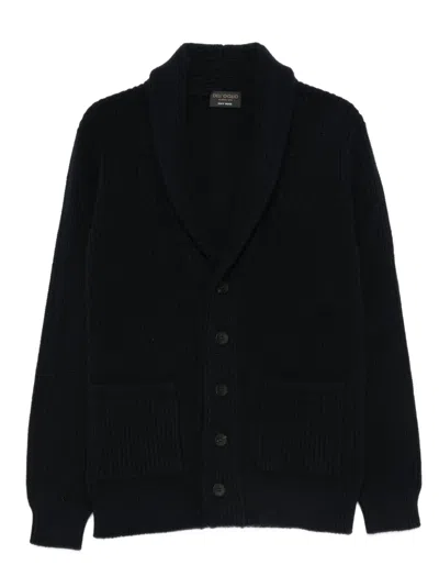 Dell'oglio Shawl-collar Button Cardigan In Black