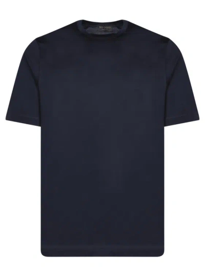 Dell'oglio Short Sleeve T-shirt. High-quality Jersey Fabric. Reinforced Crew Neck. In Black