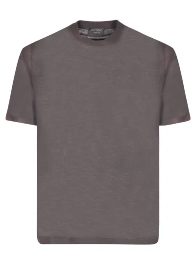 Dell'oglio Short Sleeves T-shirt In Brown