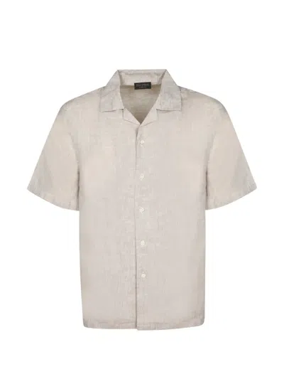 Dell'oglio Short-sleeve Bowling Shirt In Gray