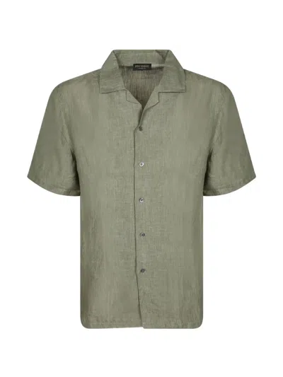 Dell'oglio Short-sleeve Bowling Shirt In Green