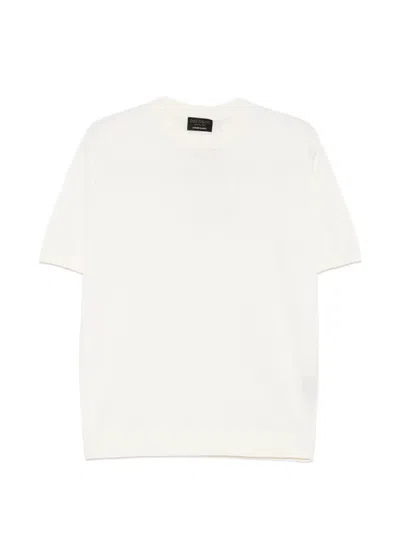 Dell'oglio Short-sleeve Knitted T-shirt In White