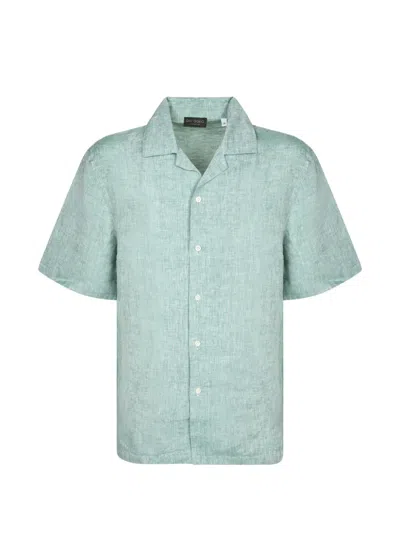 Dell'oglio Short-sleeved Camp-collar Shirt In Green