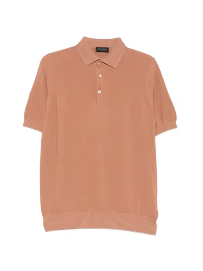 Dell'oglio Short-sleeves Polo Shirt In Brown