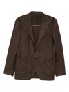 Dell'oglio Single-breasted Blazer In Brown