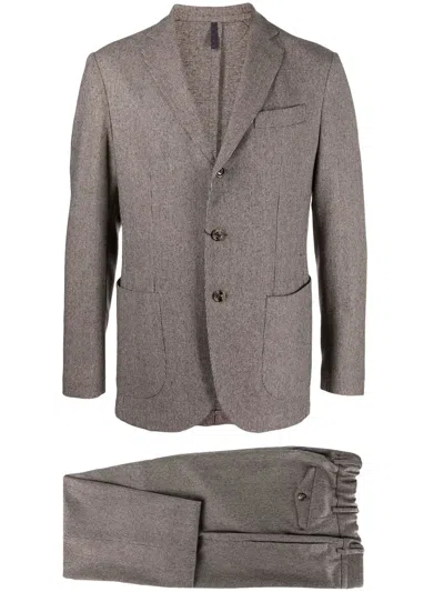 Dell'oglio Single-breasted Two-piece Suit In Neutrals