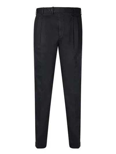 Dell'oglio Sleek Formal Trousers With Tailored Fit And Elegant Detailing In Black